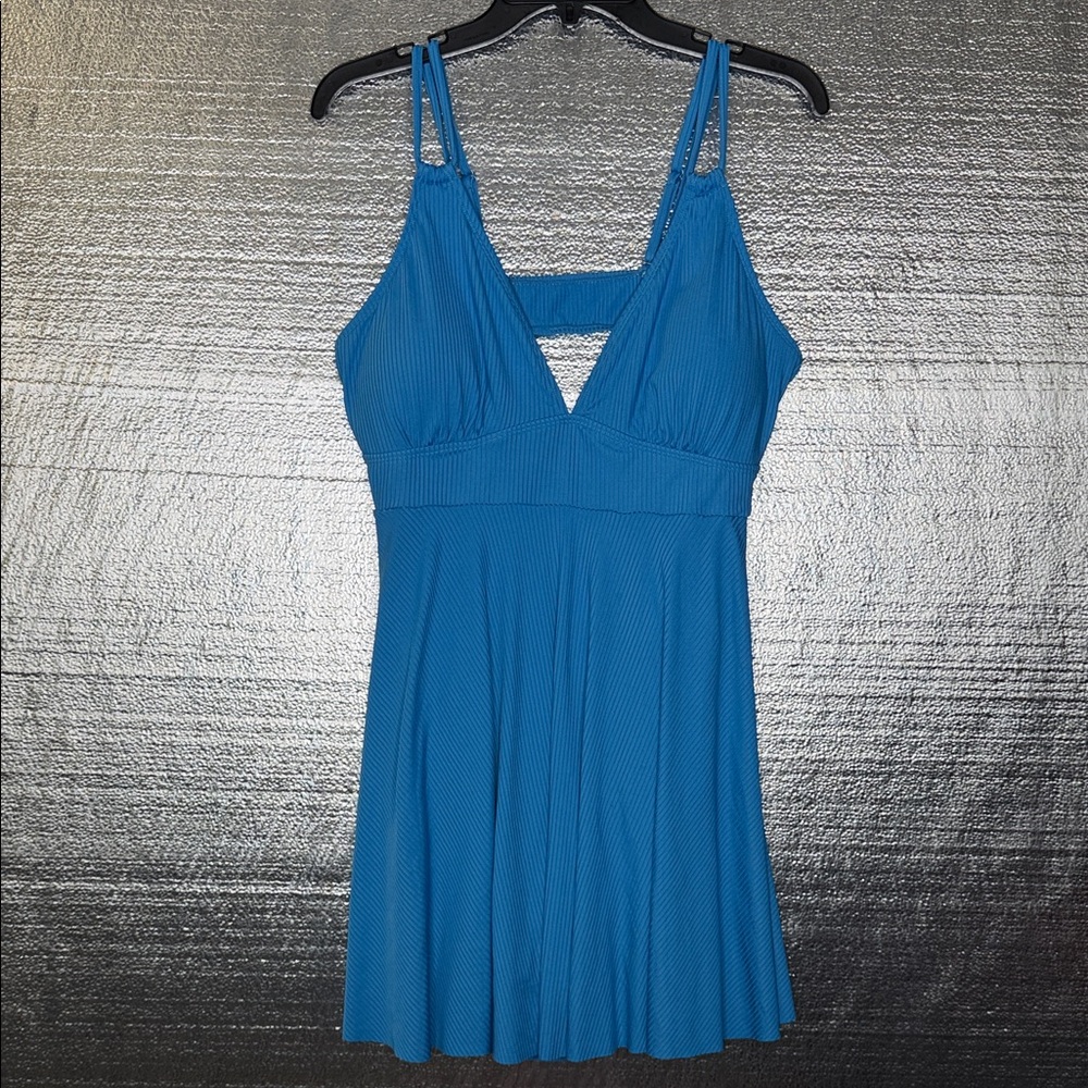 Source Unknown Blue Women Swim One Piece
